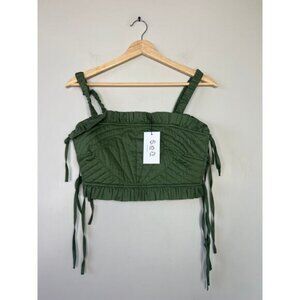 NWT Sea New York Sasha Satin Quilted Tank Top Women's Green Size: XS